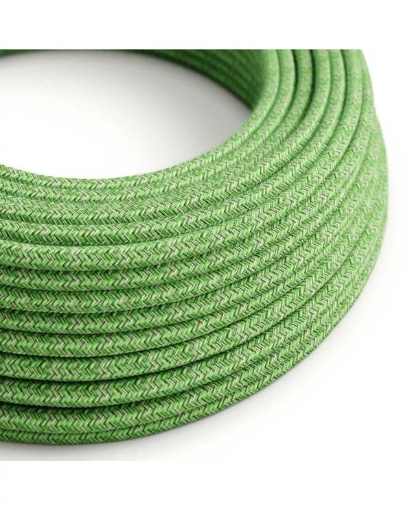 Cable eléctrico revestido de algodón verde resistente a los rayos UV