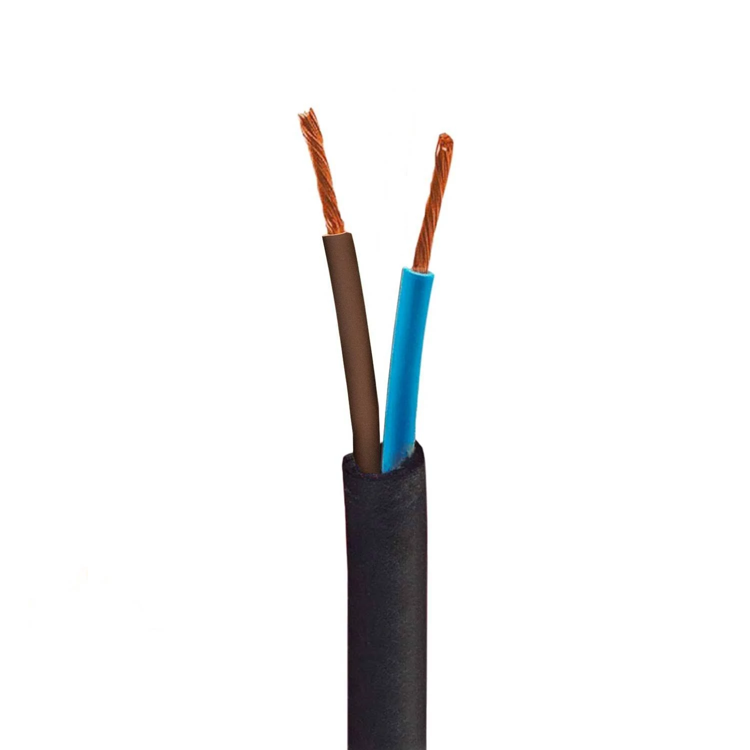 Cable eléctrico revestido en lino marrón resistente a los rayos UV
