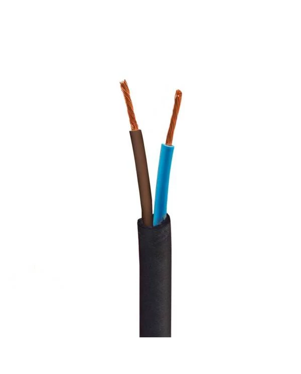 Cable eléctrico revestido en lino marrón resistente a los rayos UV