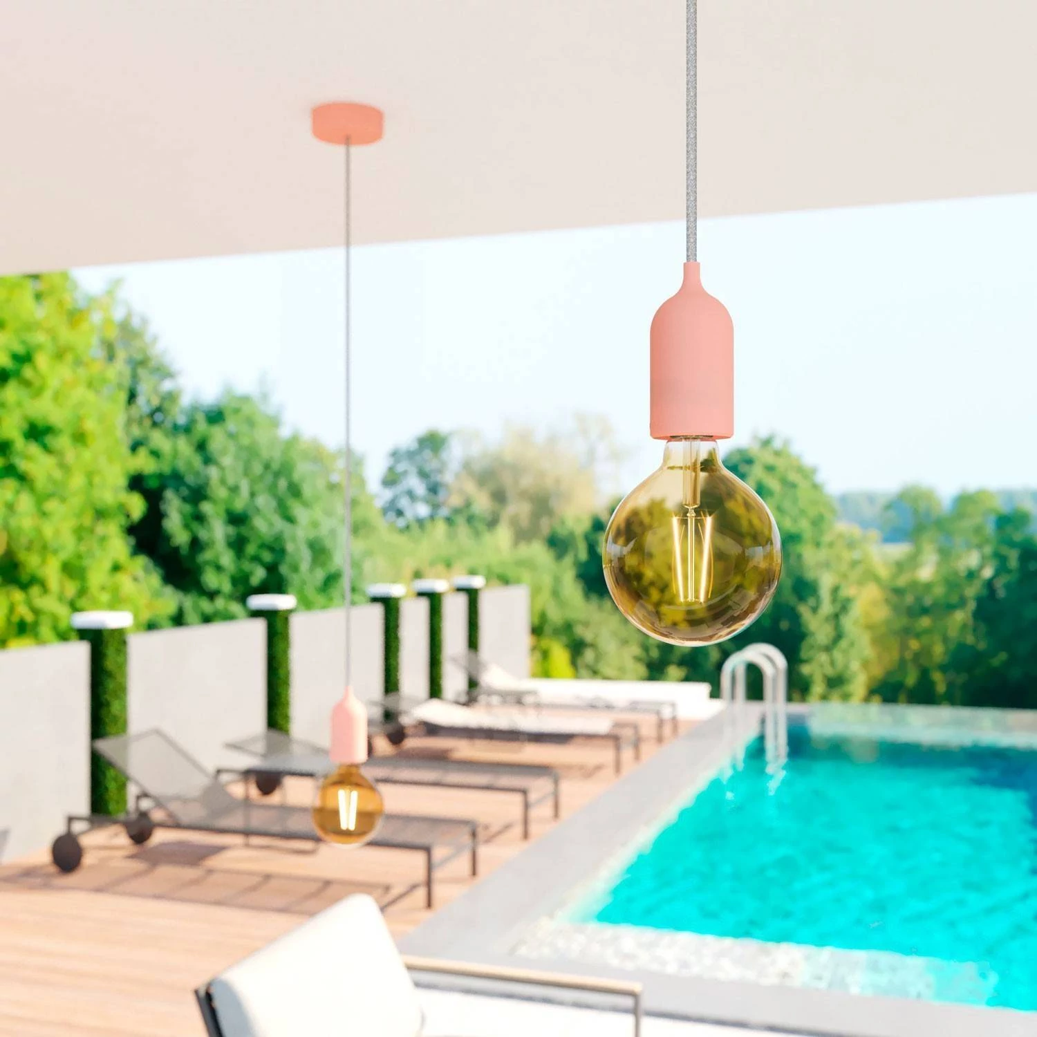EIVA PASTEL portalámparas de exterior E27 IP65 en silicona