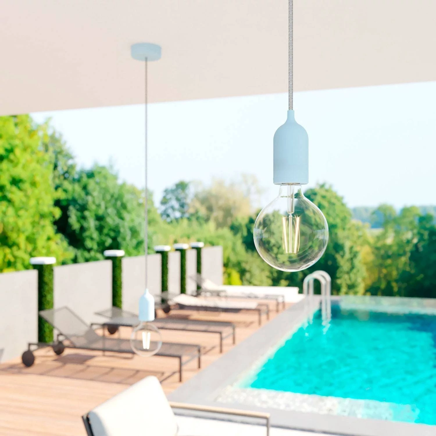 EIVA PASTEL portalámparas de exterior E27 IP65 en silicona