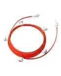 Guirnalda Lumet System lista para usar de 7.5 m con cable textil, 5 portalámparas, gancho y enchufe blanco