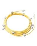 Guirnalda Lumet System lista para usar de 12.5 m con cable textil, 10 portalámparas, gancho y enchufe blanco