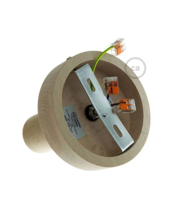Fermaluce Wood M, foco en madera a pared o techo