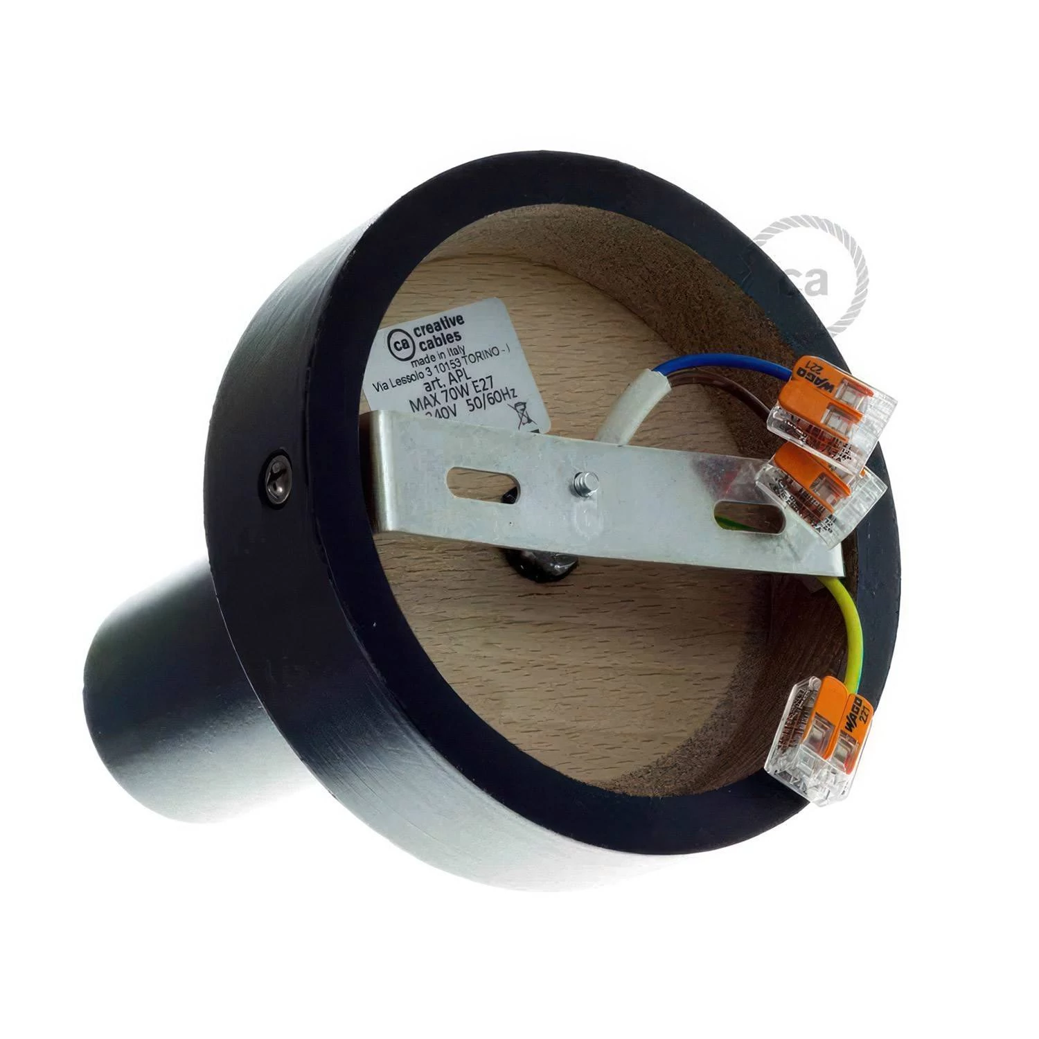 Fermaluce Wood M, foco en madera a pared o techo