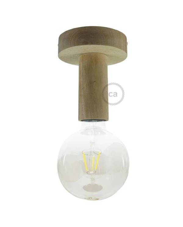 Fermaluce Wood M, foco en madera a pared o techo