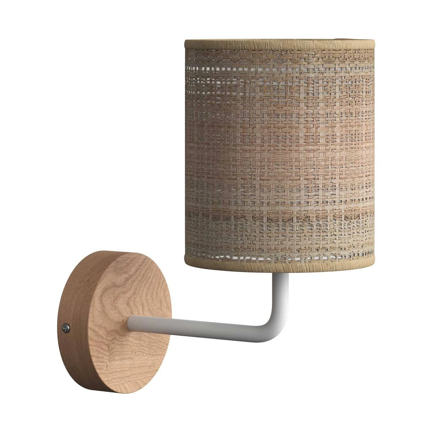 Fermaluce Wood, lampada a muro in legno con paralume