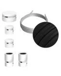 Kit Wiggle Filé System - con 3m cable textil guirnalda y 5 accesorios de madera pintados de blanco