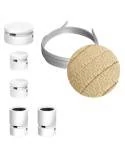 Kit Wiggle Filé System - con 3m cable textil guirnalda y 5 accesorios de madera pintados de blanco