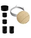 Kit Wiggle Filé System - con 3m cable textil guirnalda y 5 accesorios de madera pintados de negro