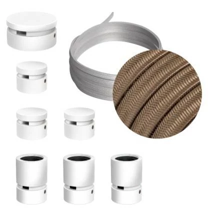 Sistema Filé Linear Kit completo con componentes blancos