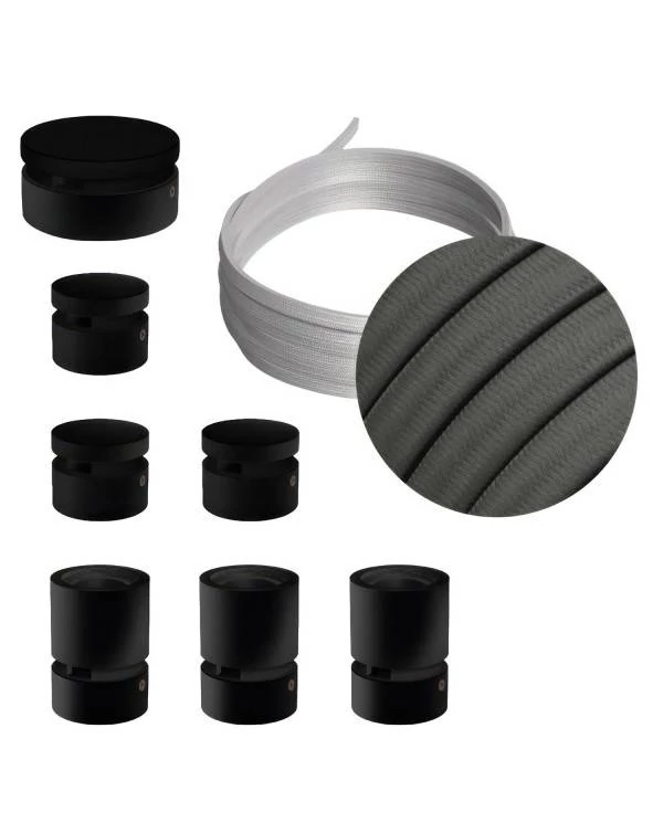 Sistema Filé Linear Kit completo con componentes negros