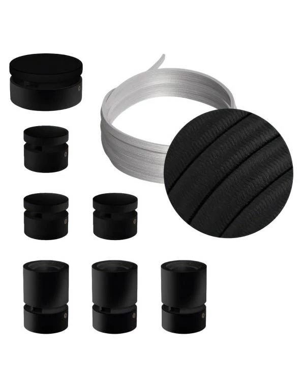 Sistema Filé Linear Kit completo con componentes negros