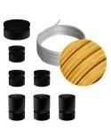 Kit Linear Filé System - con 5m cable textil guirnalda y 7 accesorios de madera pintados de negro