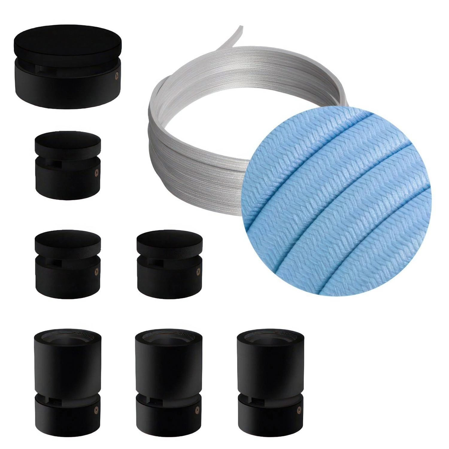 Sistema Filé Linear Kit completo con componentes negros