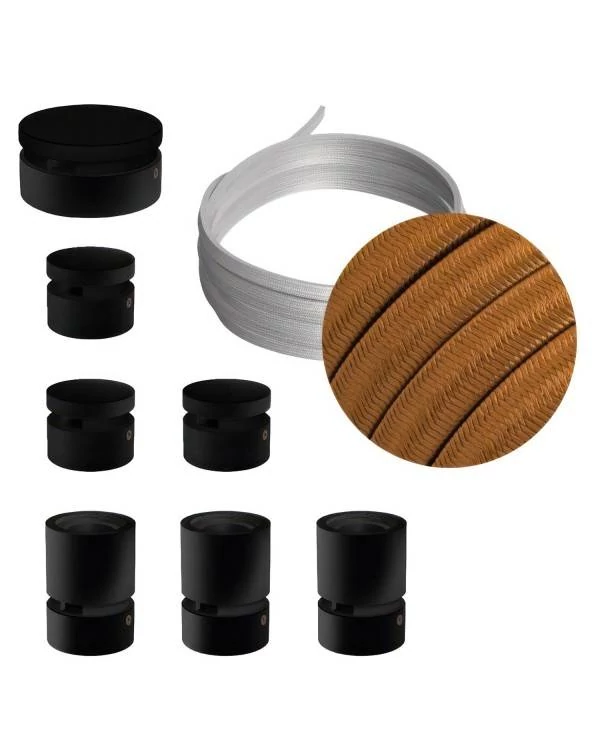 Sistema Filé Linear Kit completo con componentes negros