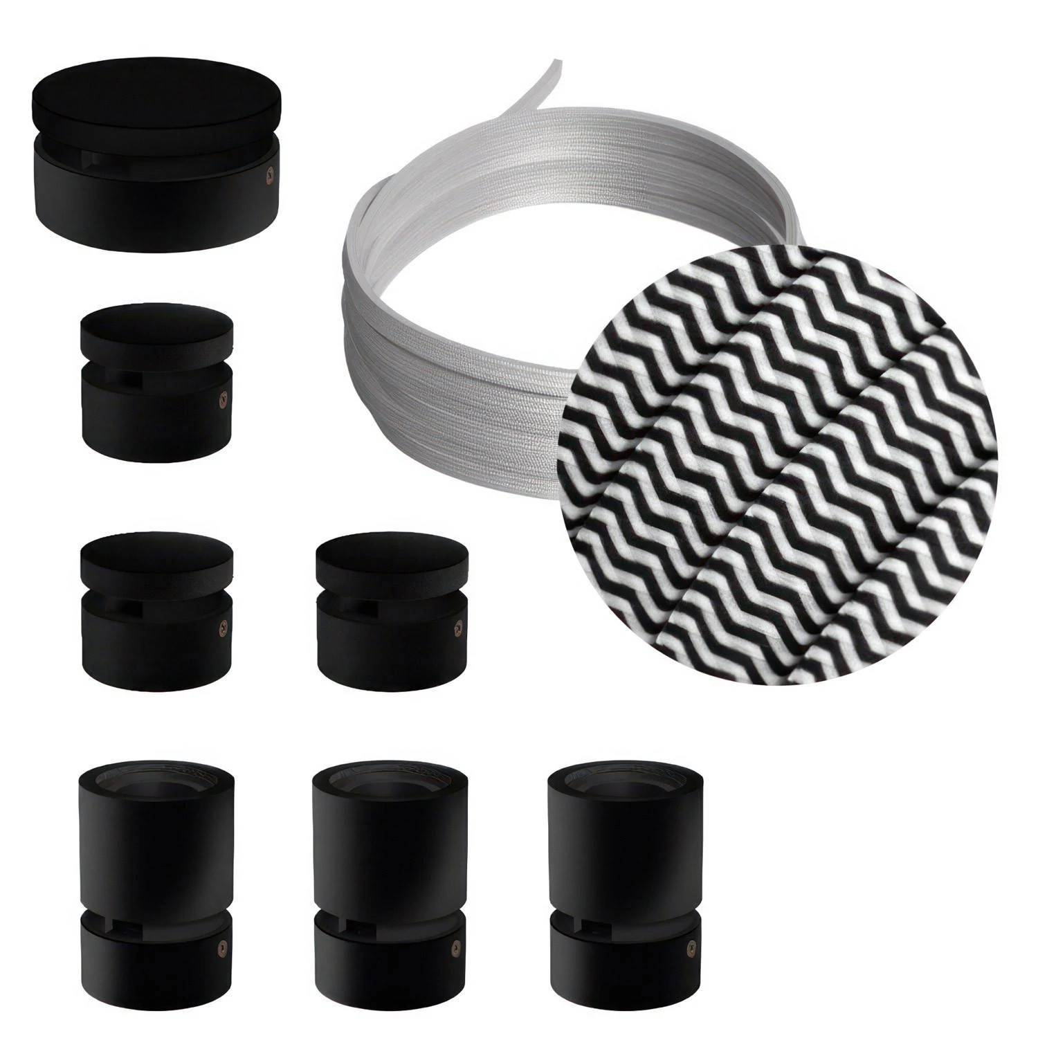 Sistema Filé Linear Kit completo con componentes negros