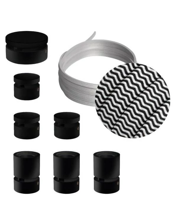 Sistema Filé Linear Kit completo con componentes negros