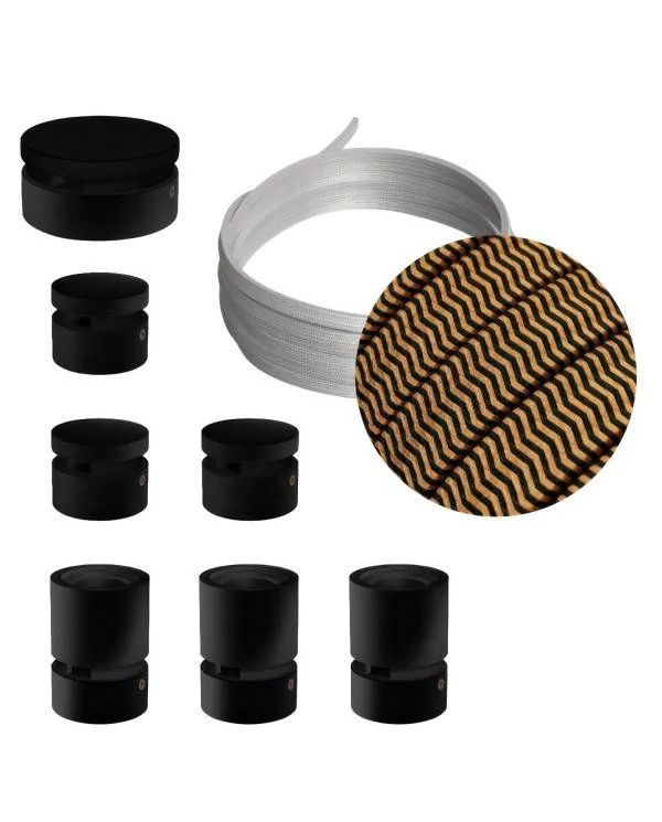 Sistema Filé Linear Kit completo con componentes negros