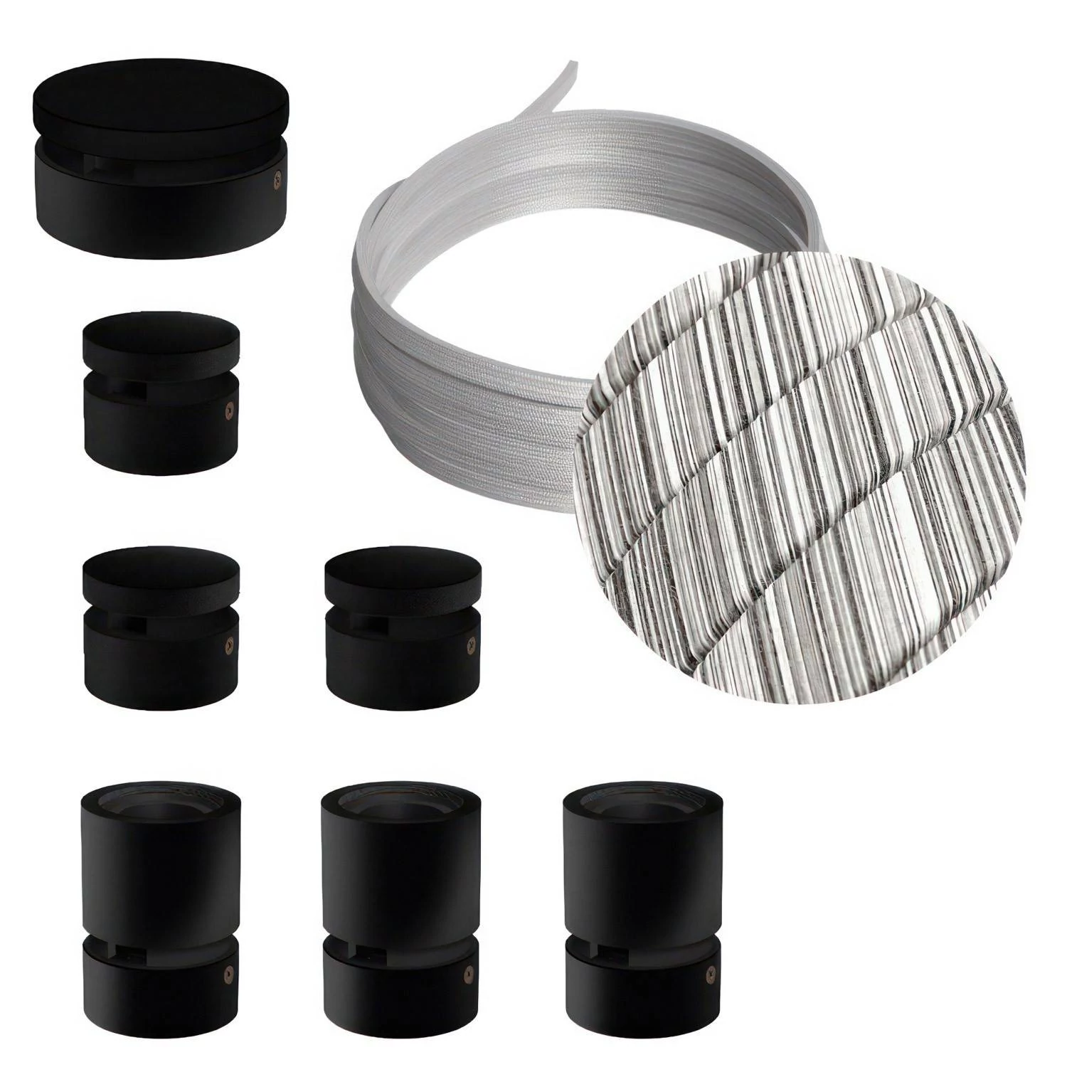 Sistema Filé Linear Kit completo con componentes negros