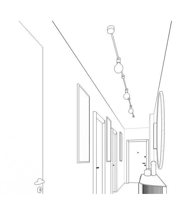 Sistema Filé Linear Kit completo con componentes negros