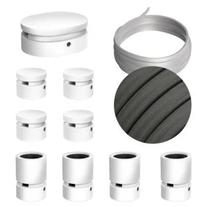 Sistema Filé Symmetric Kit completo blanco con rosetón central