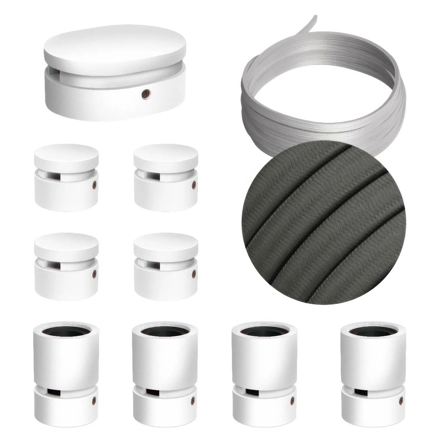 Sistema Filé Symmetric Kit completo blanco con rosetón central