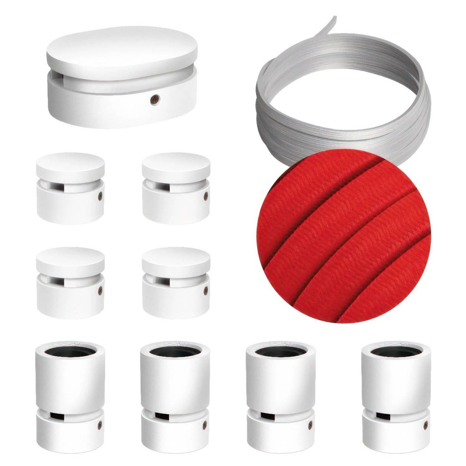 Sistema Filé Symmetric Kit completo blanco con rosetón central