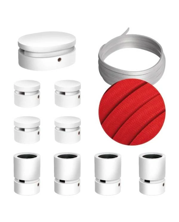Sistema Filé Symmetric Kit completo blanco con rosetón central