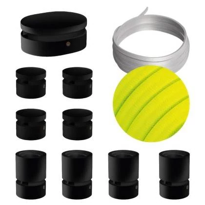 Sistema Filé Symmetric Kit completo negro con rosetón central