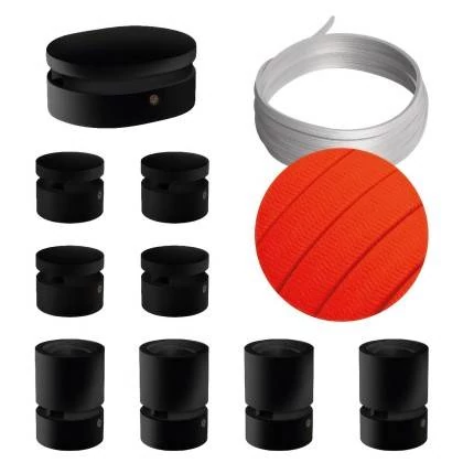 Sistema Filé Symmetric Kit completo negro con rosetón central