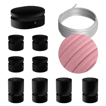 Sistema Filé Symmetric Kit completo negro con rosetón central