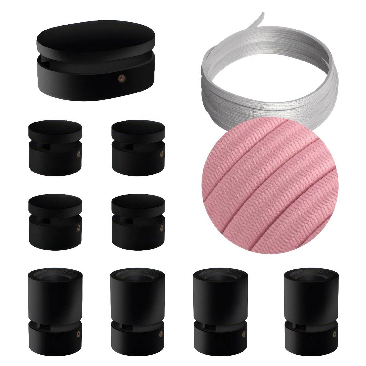 Sistema Filé Symmetric Kit completo negro con rosetón central