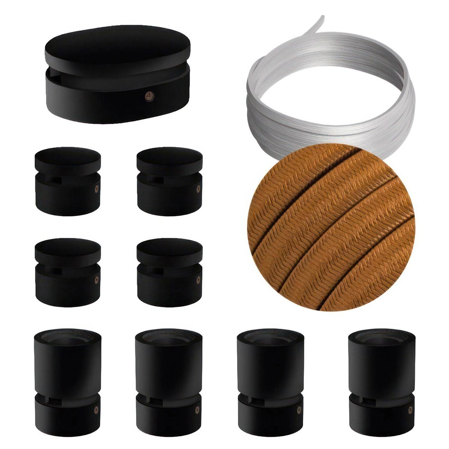 Sistema Filé Symmetric Kit completo negro con rosetón central