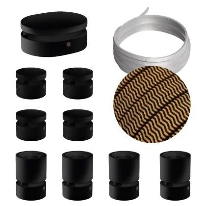 Sistema Filé Symmetric Kit completo negro con rosetón central