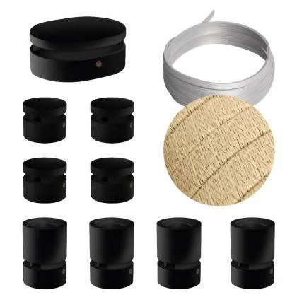 Sistema Filé Symmetric Kit completo negro con rosetón central
