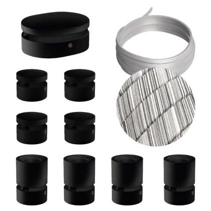 Sistema Filé Symmetric Kit completo negro con rosetón central