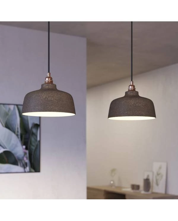 Lámpara con 2 caídas, Rose-One y pantalla Coppa