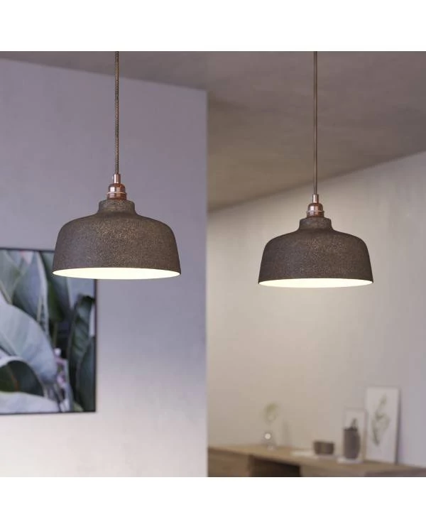 Lámpara con 2 caídas, Rose-One y pantalla Coppa