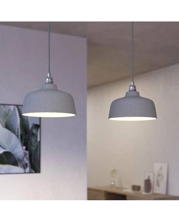 Lámpara con 2 caídas, Rose-One y pantalla Coppa