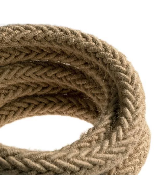 Cordón trenzado en Yute 2XL, cable 2x0,75