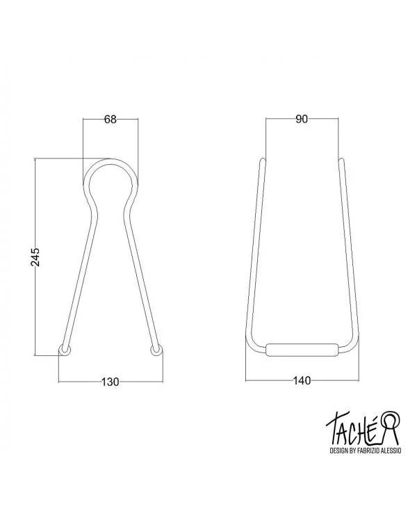 Taché soporte para lámpara