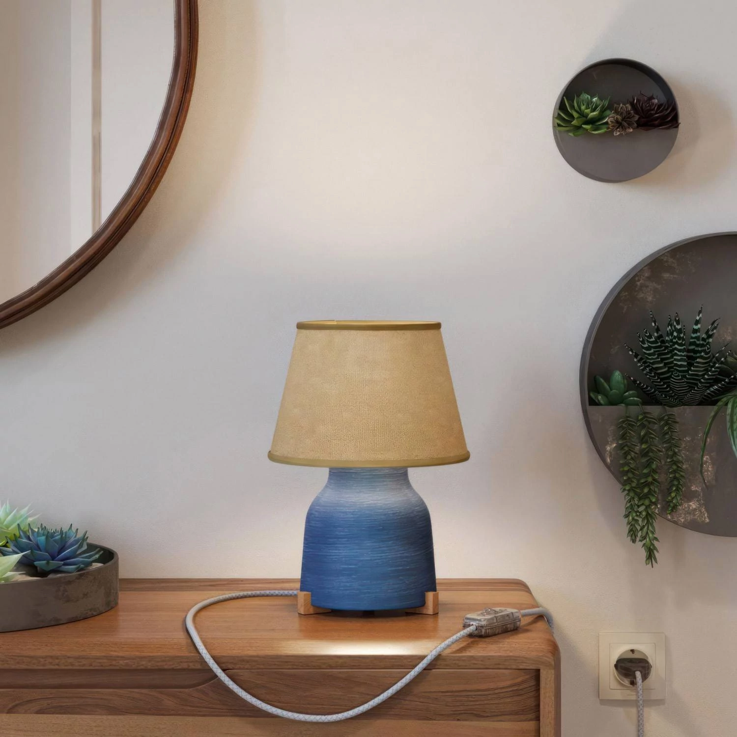 Kit pies de madera, soporte para lámpara de mesa
