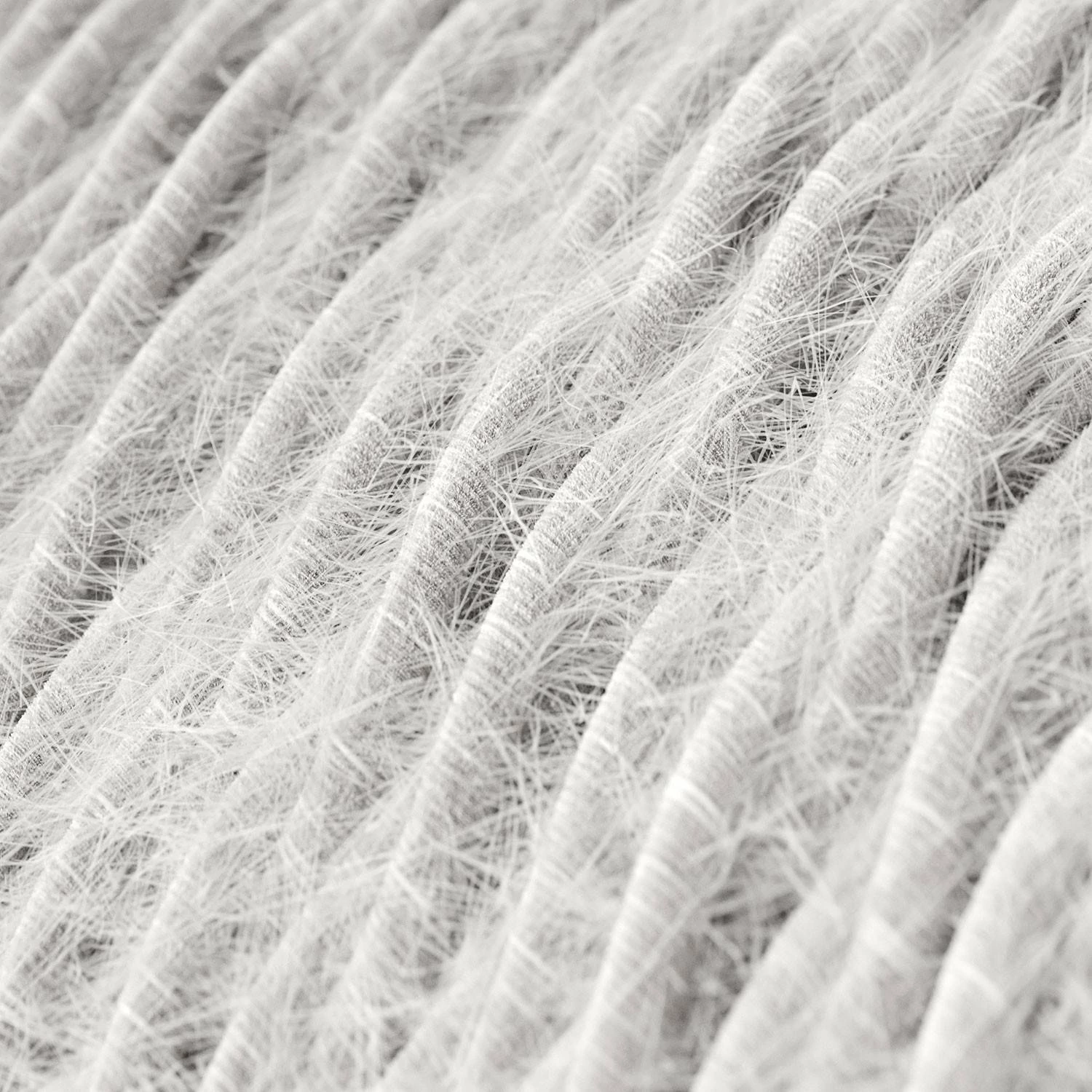Cable eléctrico trenzado efecto peludo blanco Marlene