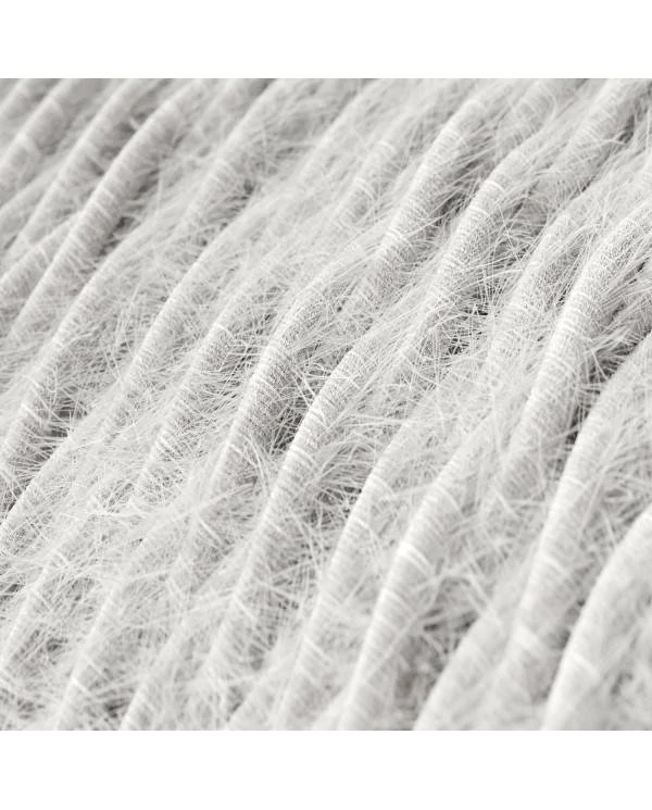 Cable eléctrico trenzado efecto peludo blanco Marlene
