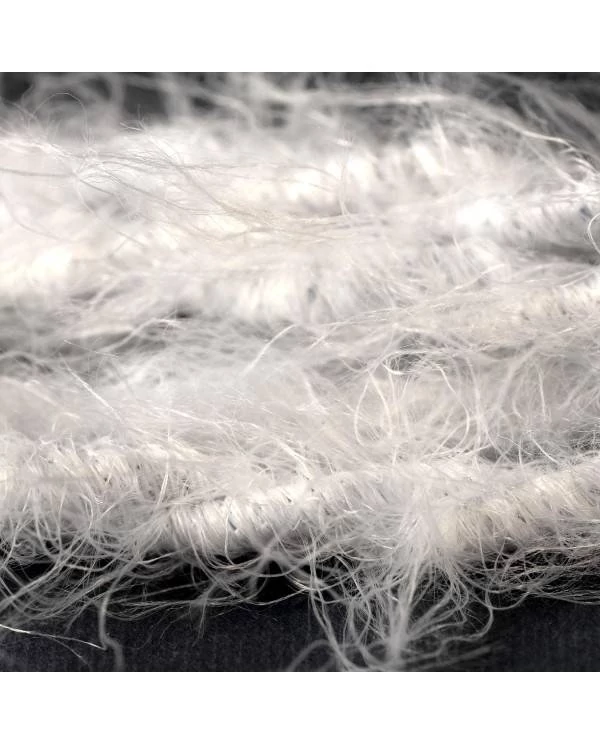 Cable eléctrico trenzado efecto peludo blanco Marlene