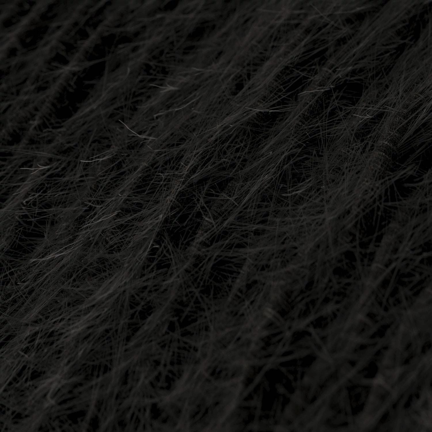 Cable eléctrico trenzado efecto peludo negro Marlene