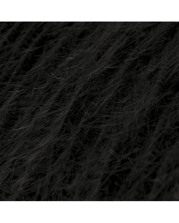 Cable eléctrico trenzado efecto peludo negro Marlene