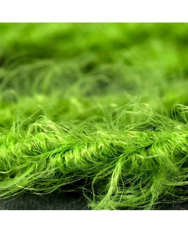 Cable eléctrico trenzado efecto peludo verde Marlene