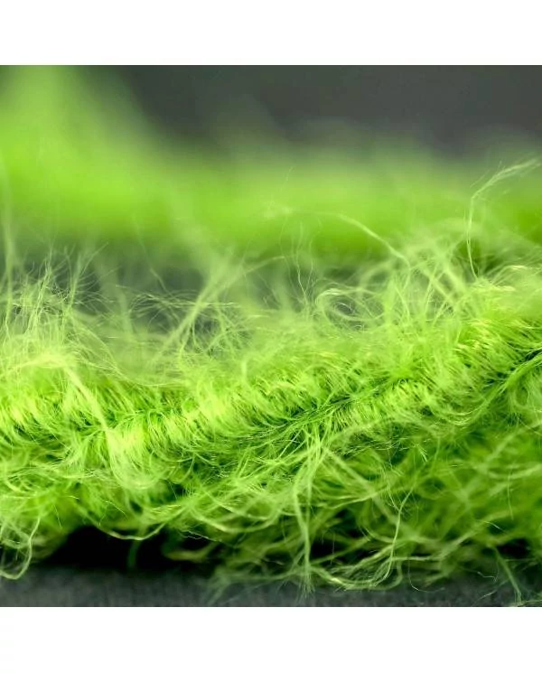 Cable eléctrico trenzado efecto peludo verde Marlene